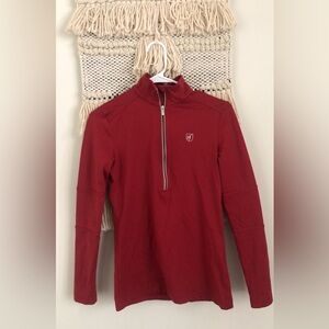 Toni Sailer Skiing Womens Quarter Zip Lightweight Jacket Rhinestone Logo Size 8